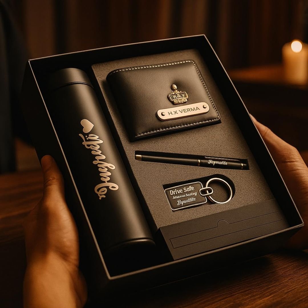 4 in 1 Black Office Set Premium Corporate Gift