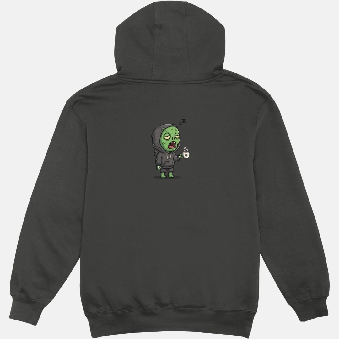 Black Printed Hooded back