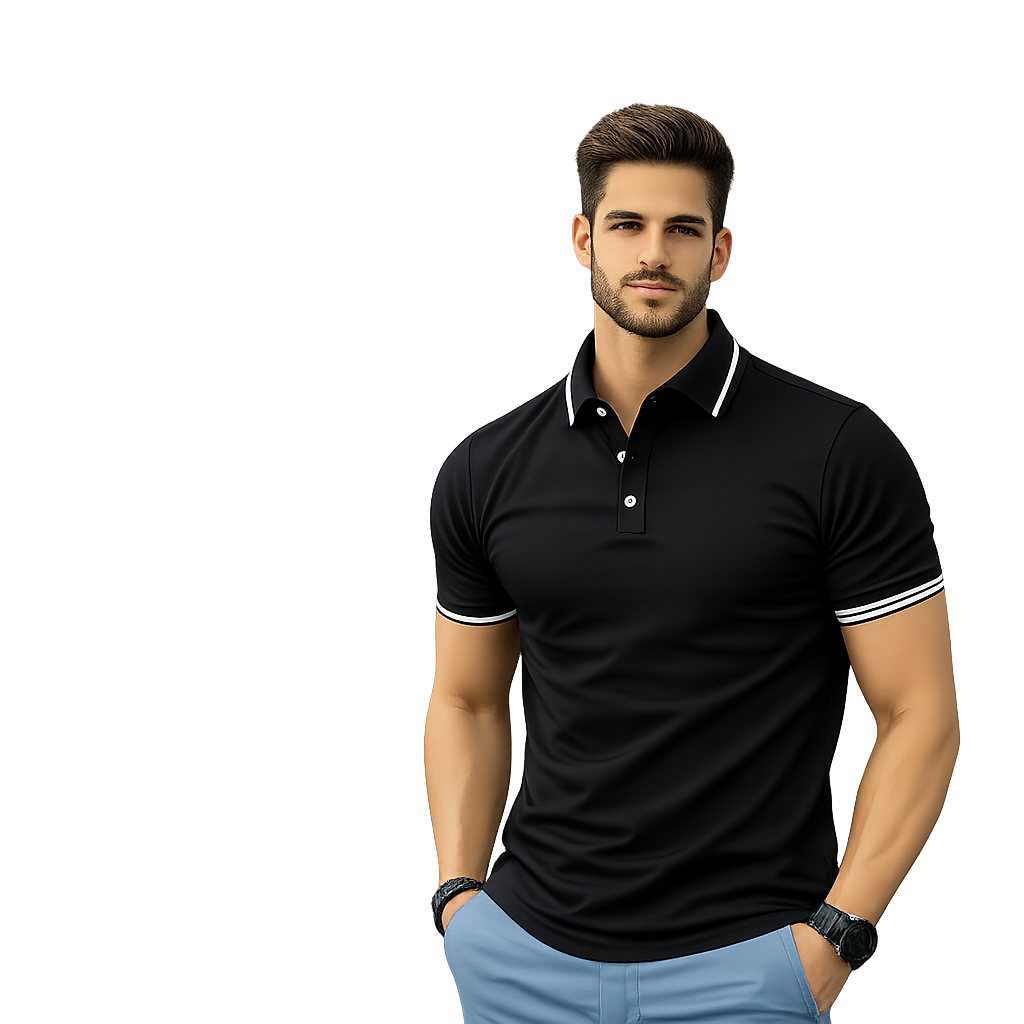 CUSTOM POLO T-SHIRTS Black Mprintz
