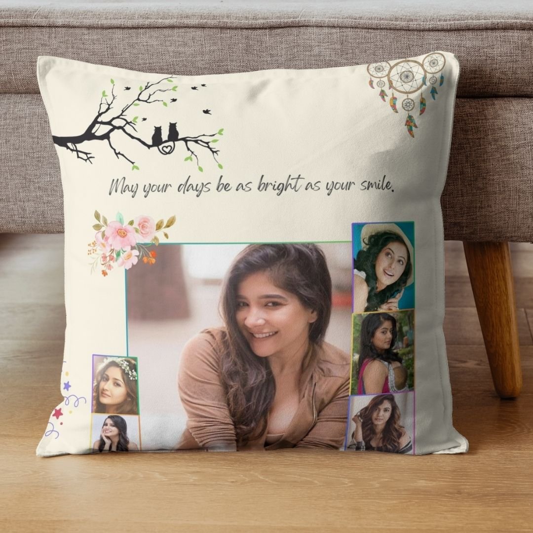 Personalized Custom Photo Pillow Cover 12x12 inches Gift for Bithday,Anniversary,Wedding