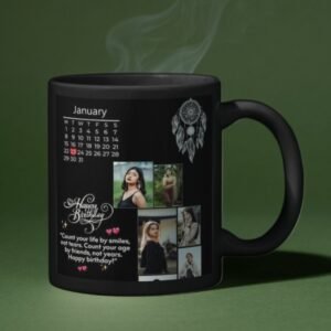 Personalized Photo Mug 350ml – Customize Your Ceramic Coffee Cup with 4 Pictures & Text