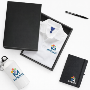 Corporate Welcome Kits with Polo T-Shirt, Water Bottle, Coffee Mug, Diary & Pen