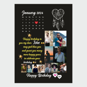Personalized Birthday Calendar Photo Collage