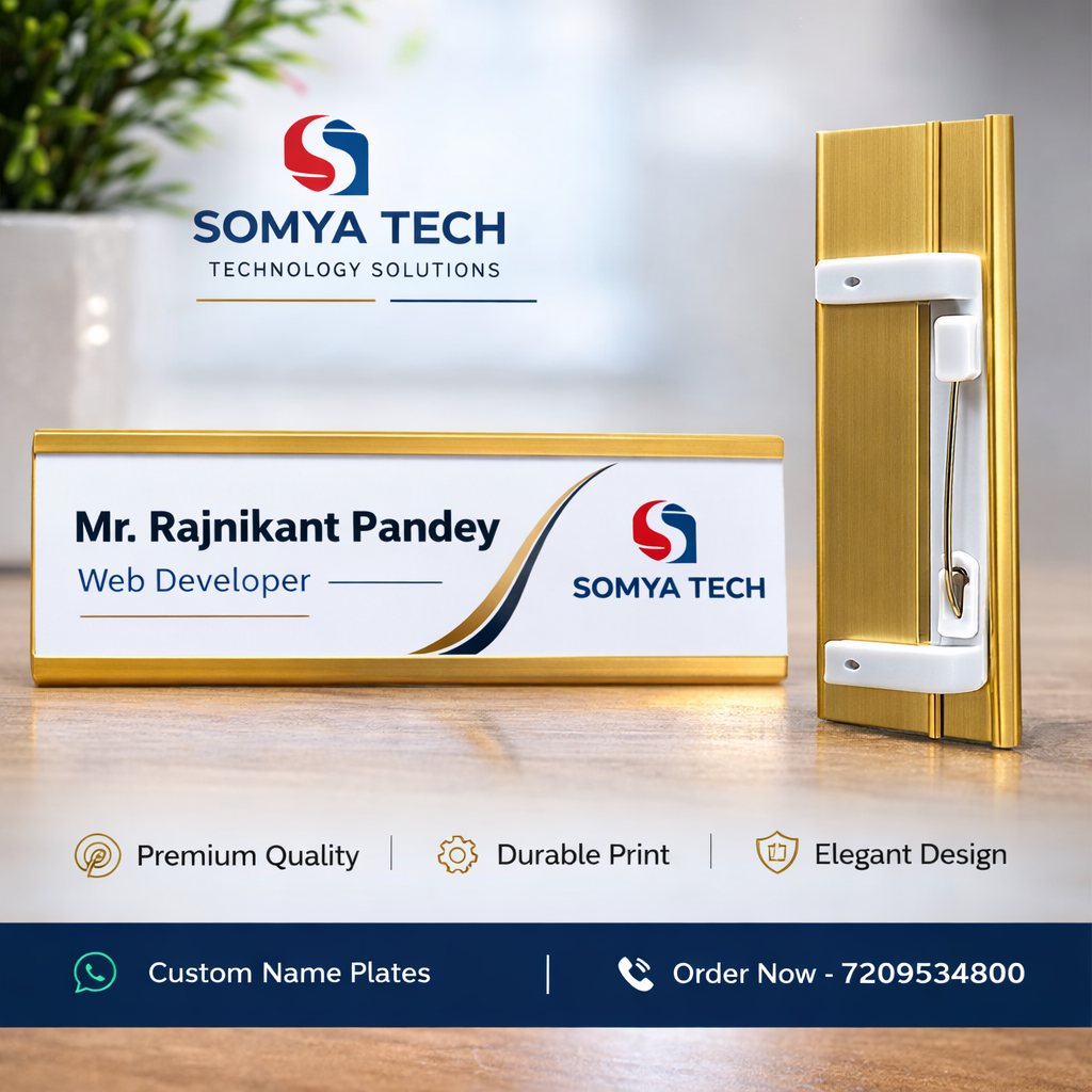 Premium Metal Name Badge with Safety Pin 01