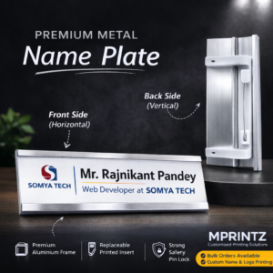 Premium Metal Name Badge with Safety Pin 02